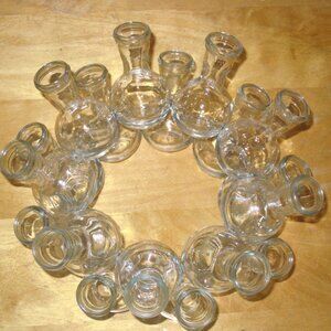 Vintage Bud Vase Propagation Station Mid Century Glass Stacking Vase Root Plant